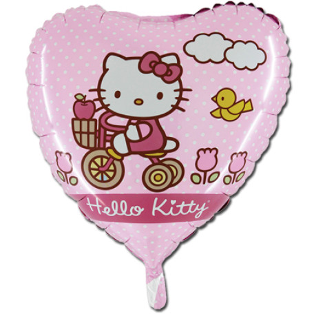Сердце ''Hello kitty на велосипеде''